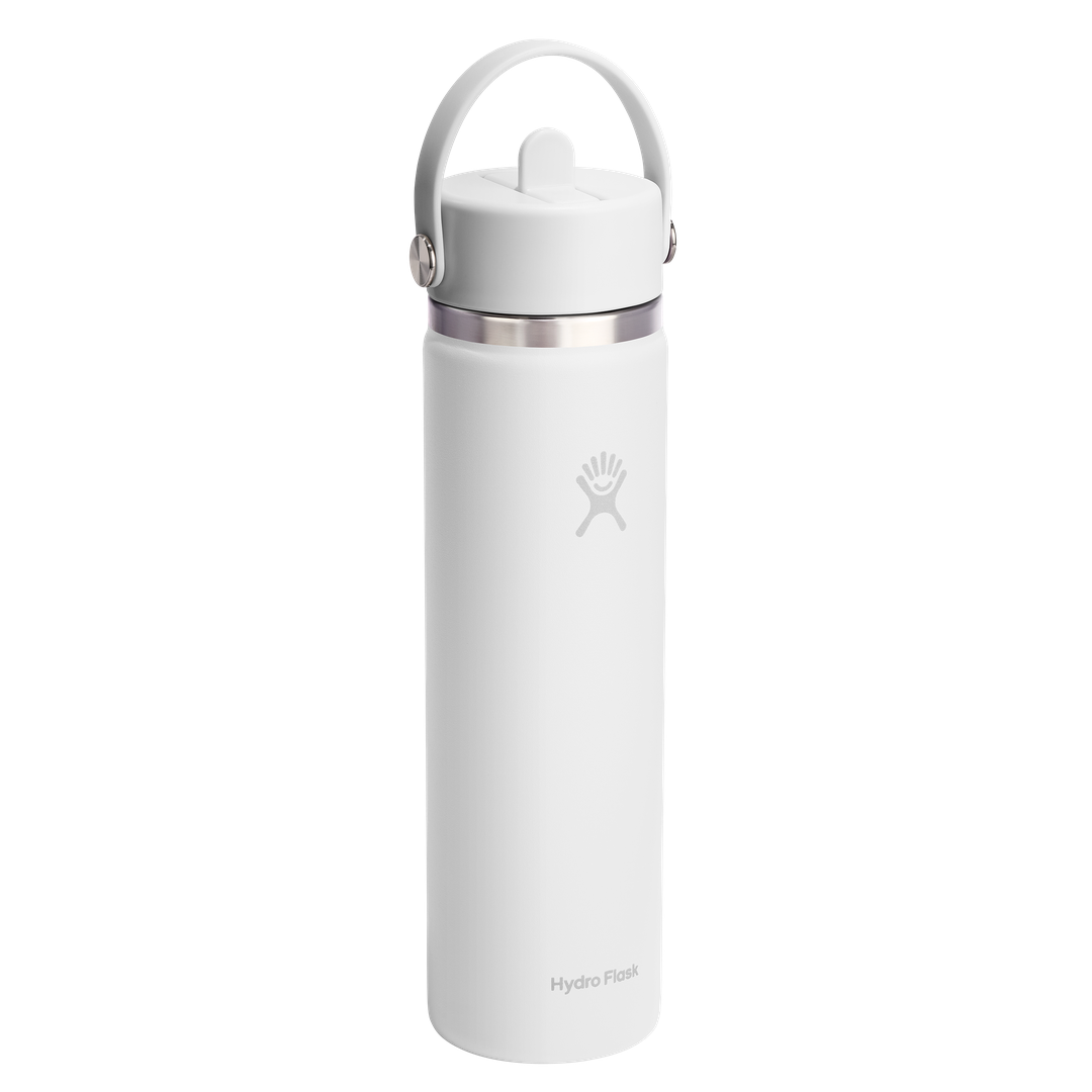 Hydro Flask HYDRO FLASK 24OZ WIDE FLEX STRAW CAP WHITE