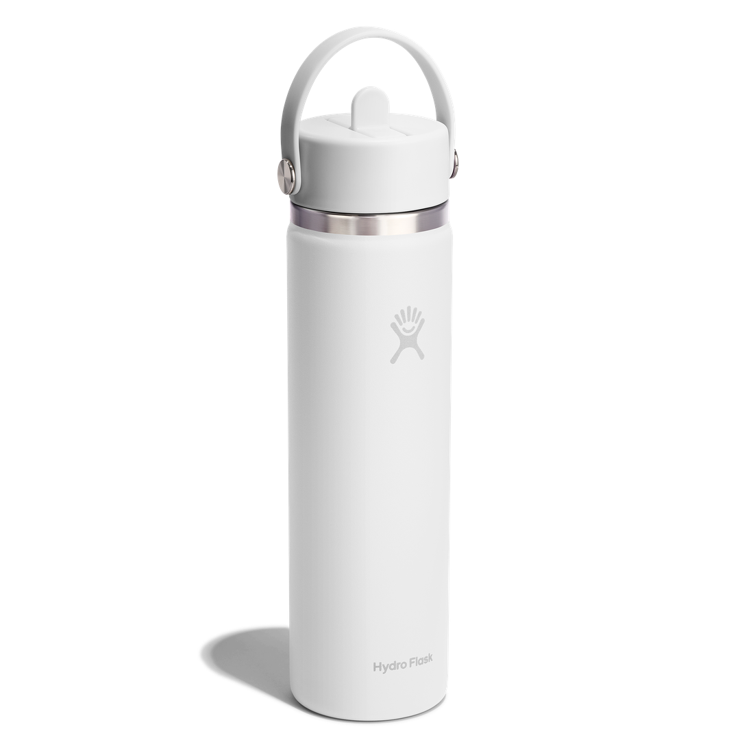 Hydro Flask HYDRO FLASK 24OZ WIDE FLEX STRAW CAP WHITE
