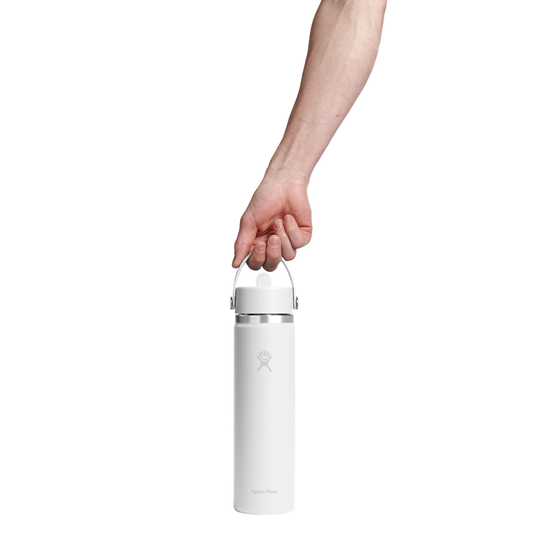 Hydro Flask HYDRO FLASK 24OZ WIDE FLEX STRAW CAP WHITE