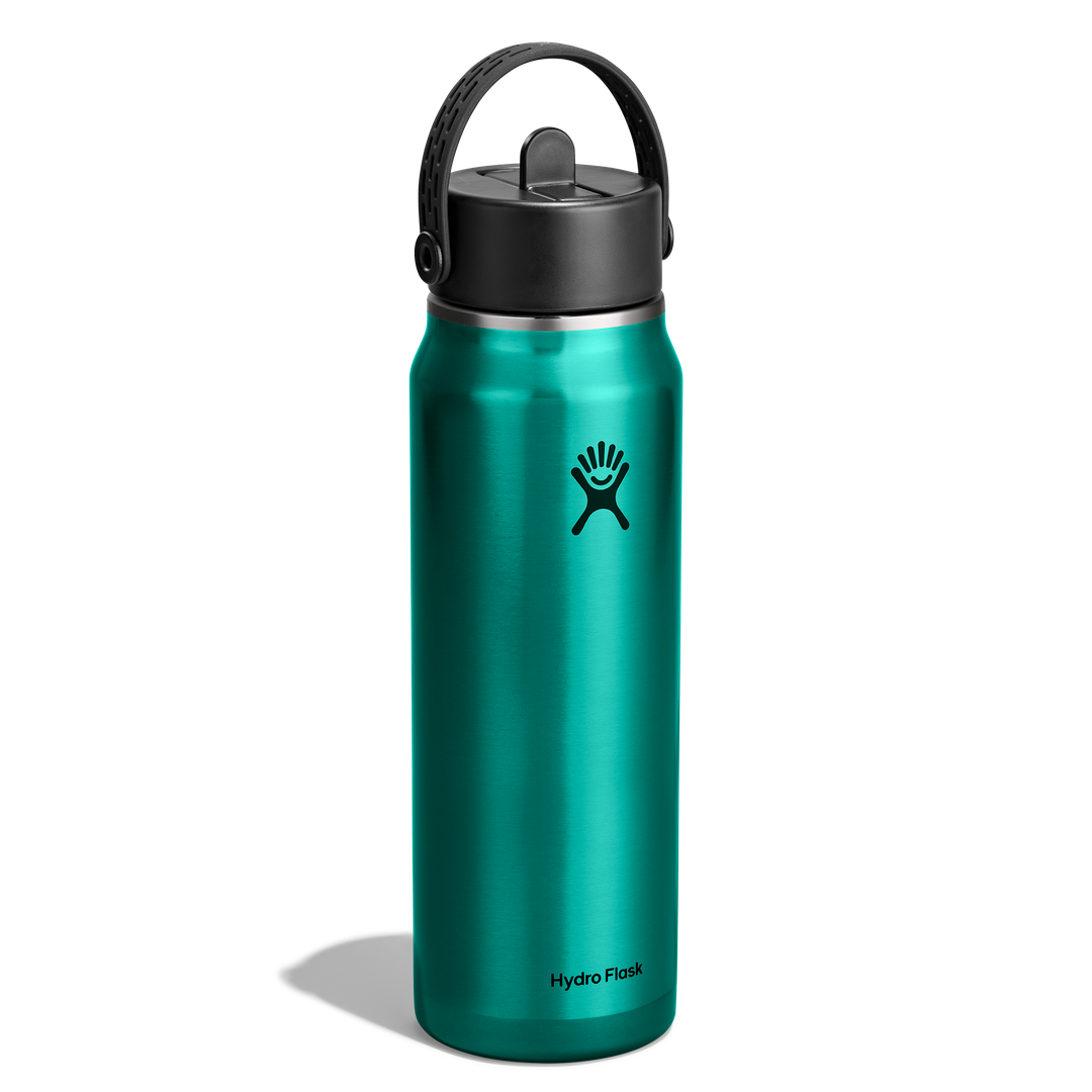 Hydro Flask 32oz Light Wide Flex Straw Cap Emerald Green