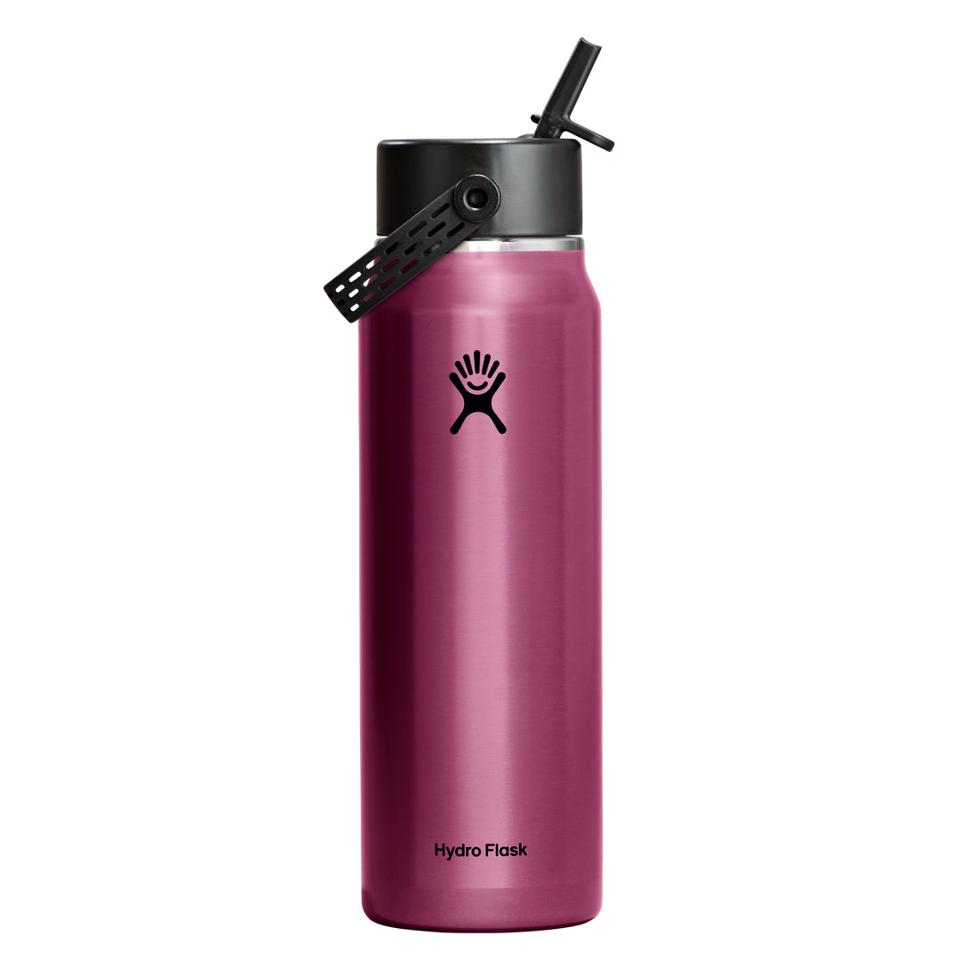 Hydro Flask HYDRO FLASK 32OZ LIGHT WIDE FLEX STRAW CAP GARNET RED