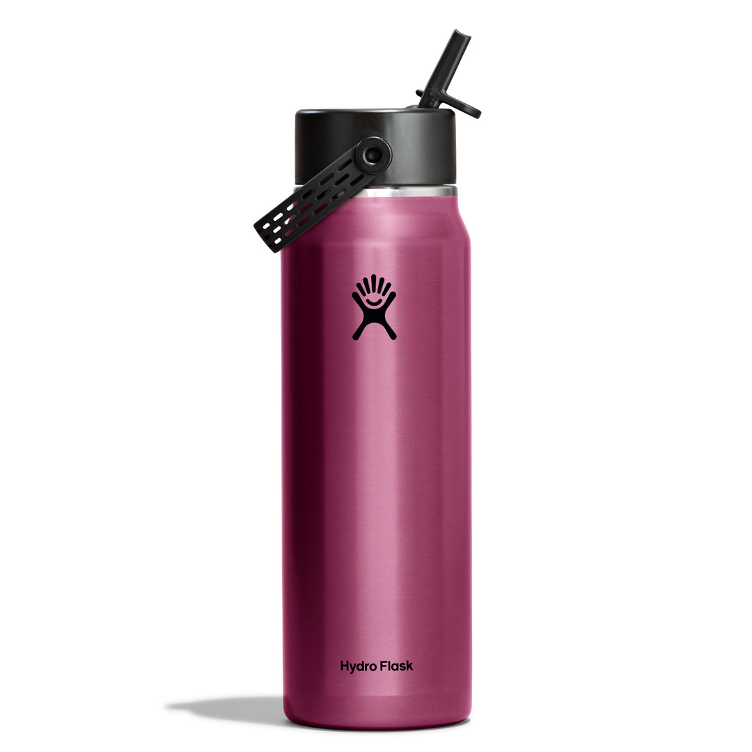 Hydro Flask HYDRO FLASK 32OZ LIGHT WIDE FLEX STRAW CAP GARNET RED