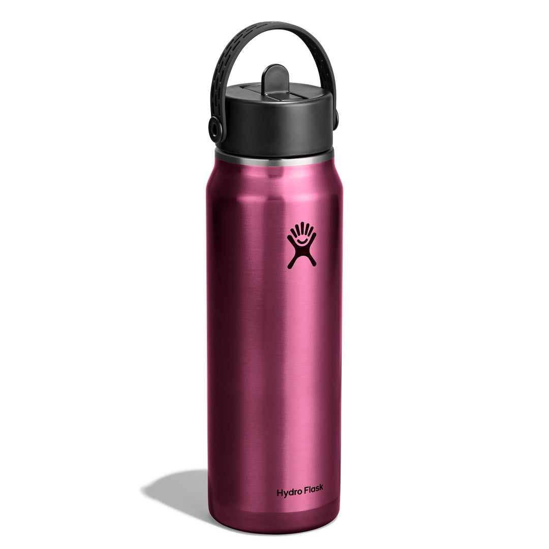 Hydro Flask HYDRO FLASK 32OZ LIGHT WIDE FLEX STRAW CAP GARNET RED