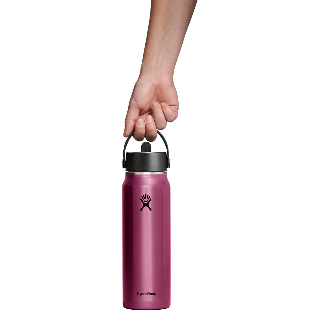Hydro Flask HYDRO FLASK 32OZ LIGHT WIDE FLEX STRAW CAP GARNET RED