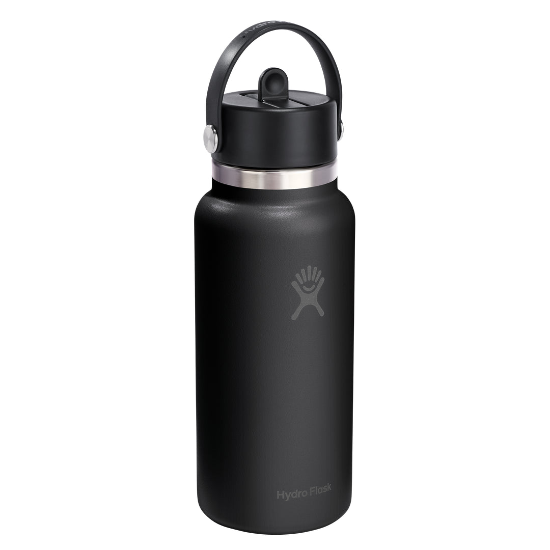 Hydro Flask HYDRO FLASK 32OZ WIDE FLEX STRAW CAP BLACK