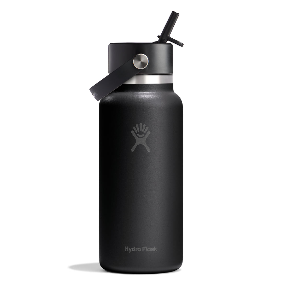 Hydro Flask HYDRO FLASK 32OZ WIDE FLEX STRAW CAP BLACK
