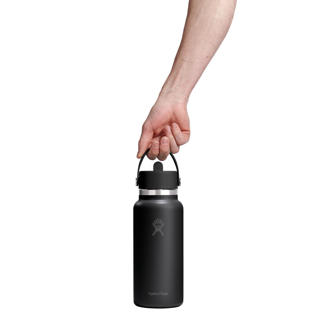 Hydro Flask HYDRO FLASK 32OZ WIDE FLEX STRAW CAP BLACK