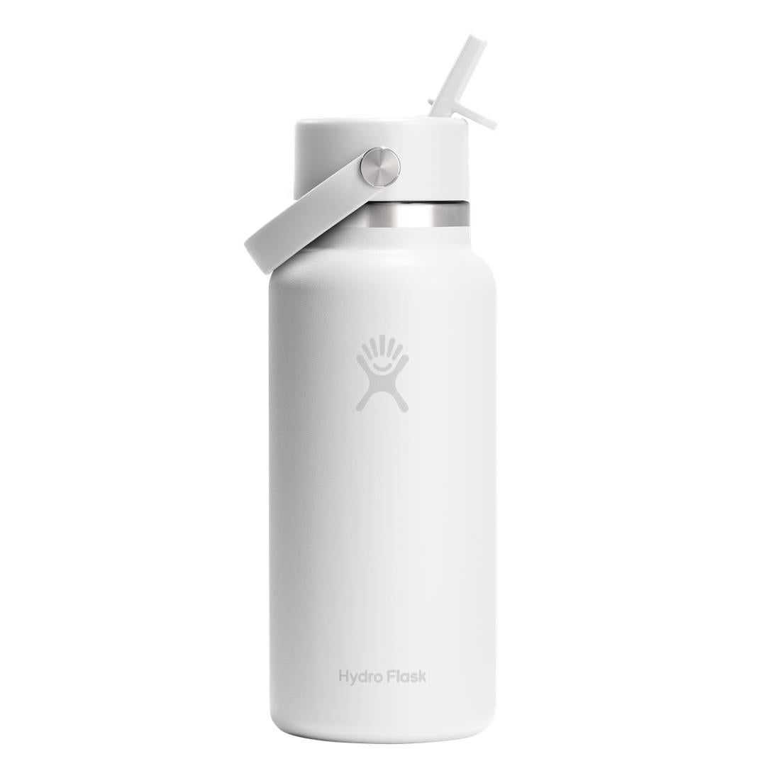 Hydro Flask HYDRO FLASK 32OZ WIDE FLEX STRAW CAP WHITE