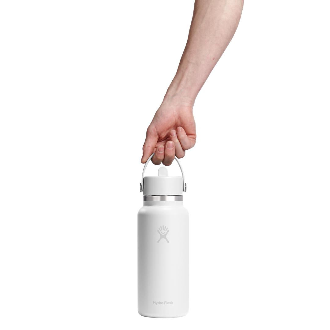 Hydro Flask HYDRO FLASK 32OZ WIDE FLEX STRAW CAP WHITE