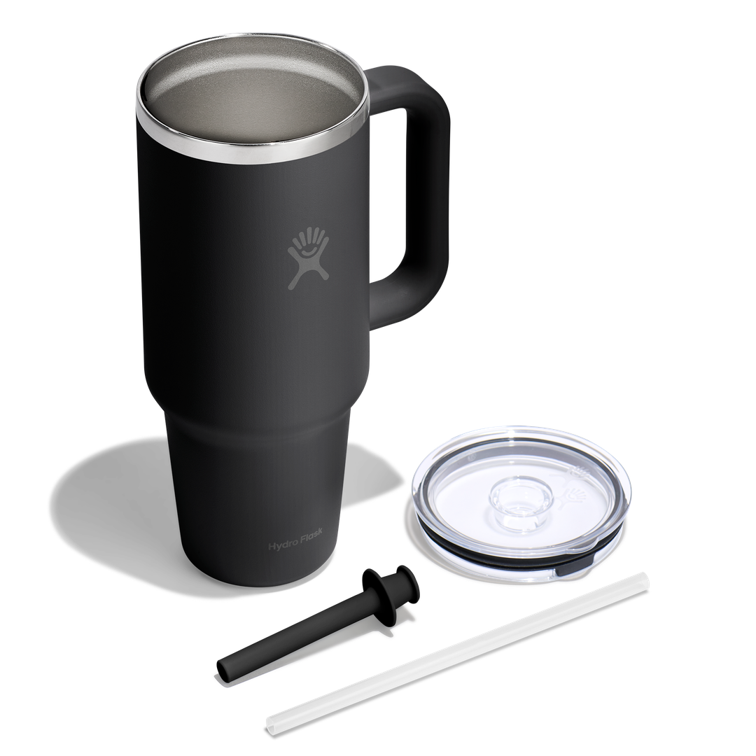 Hydro Flask HYDRO FLASK 40OZ TRAVEL TUMBLER CLEAR LID BLACK