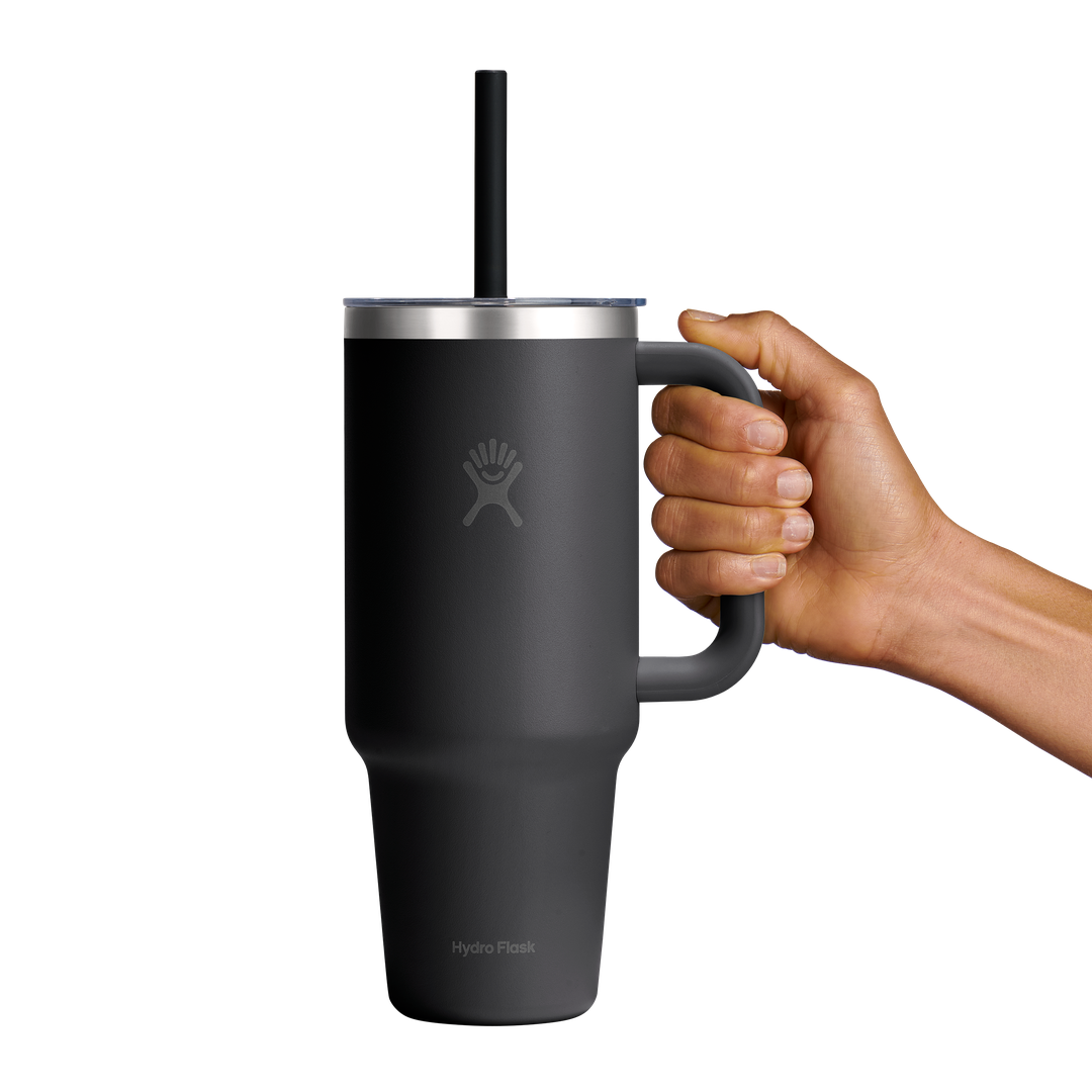 Hydro Flask HYDRO FLASK 40OZ TRAVEL TUMBLER CLEAR LID BLACK