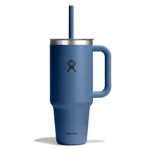 HYDRO FLASK 40OZ TRAVEL TUMBLER CLEAR LID HARBOR BLUE