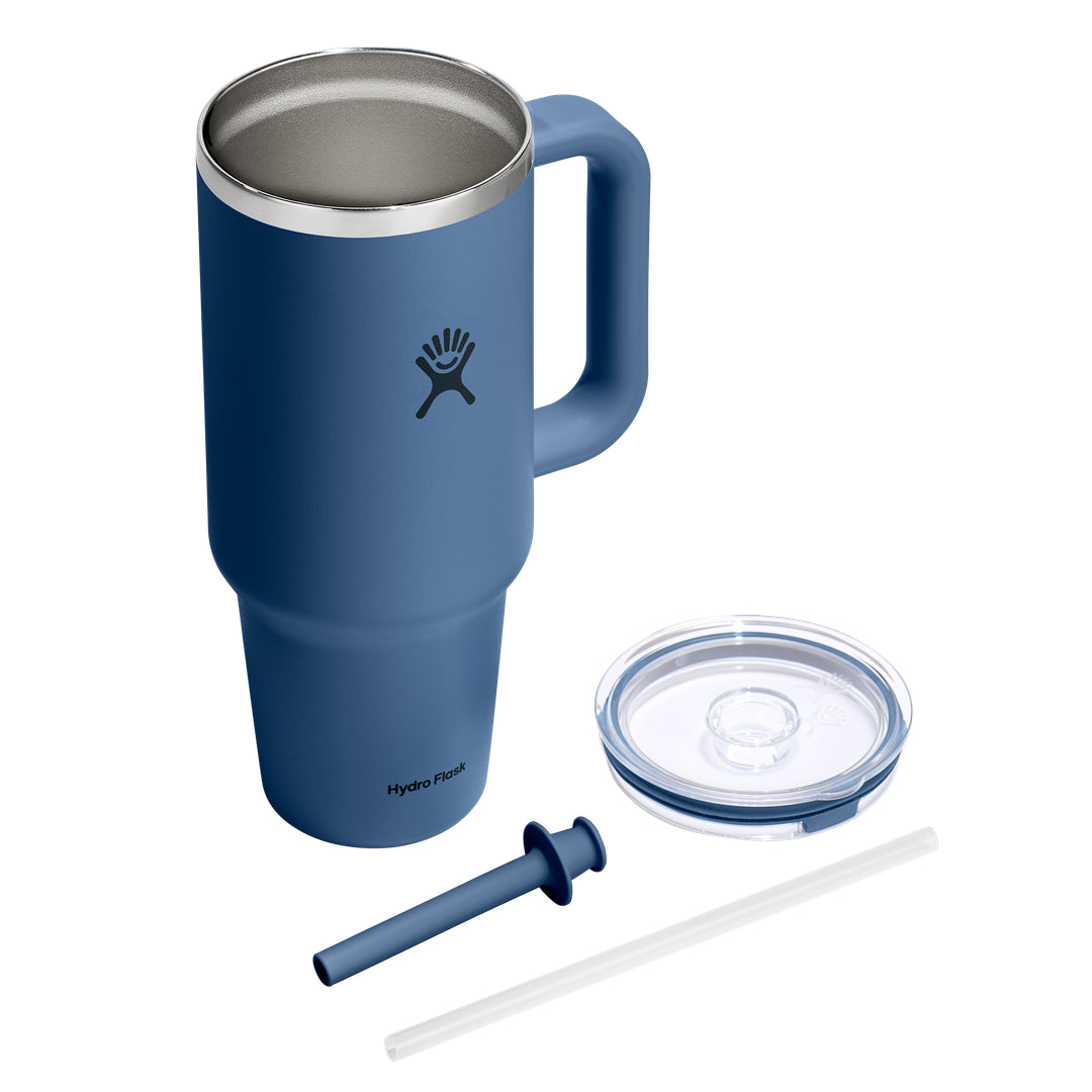 Hydro Flask HYDRO FLASK 40OZ TRAVEL TUMBLER CLEAR LID HARBOR BLUE