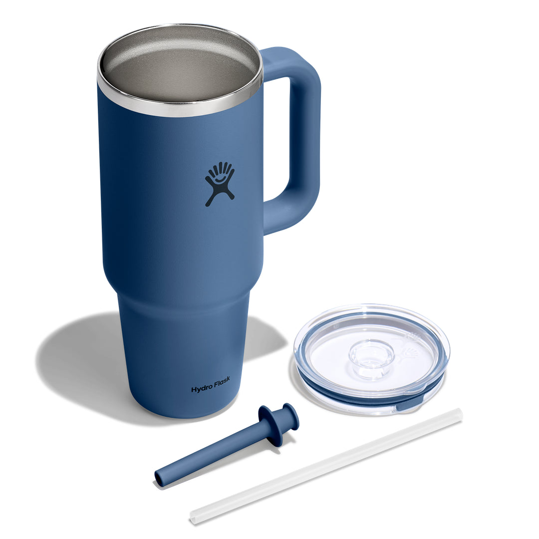 Hydro Flask HYDRO FLASK 40OZ TRAVEL TUMBLER CLEAR LID HARBOR BLUE
