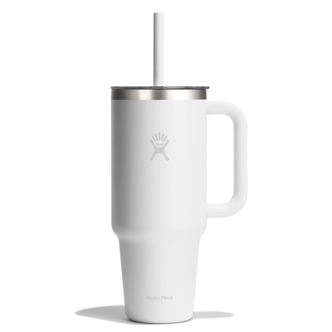 Hydro Flask HYDRO FLASK 40OZ TRAVEL TUMBLER CLEAR LID WHITE