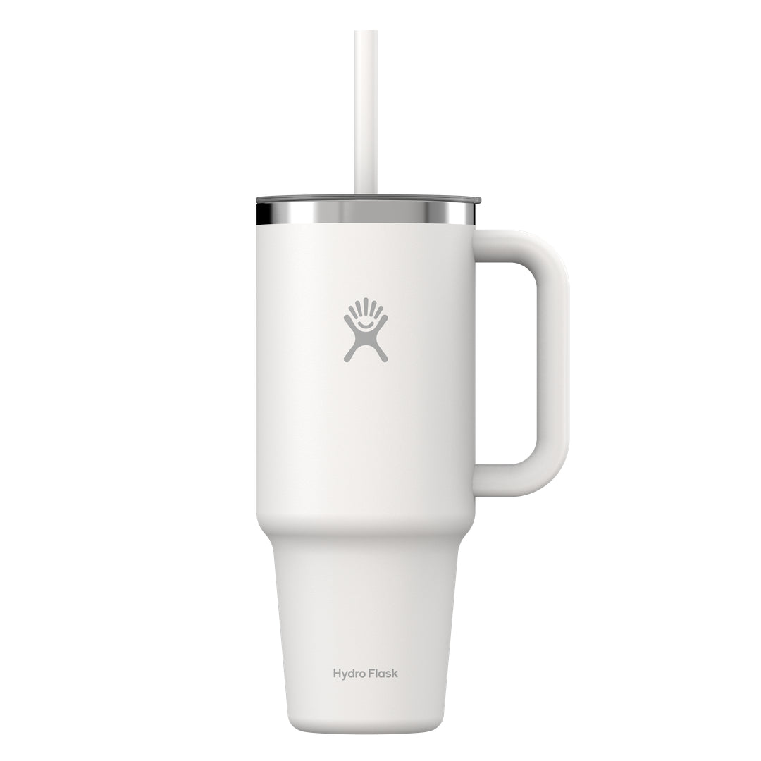 Hydro Flask HYDRO FLASK 40OZ TRAVEL TUMBLER CLEAR LID WHITE