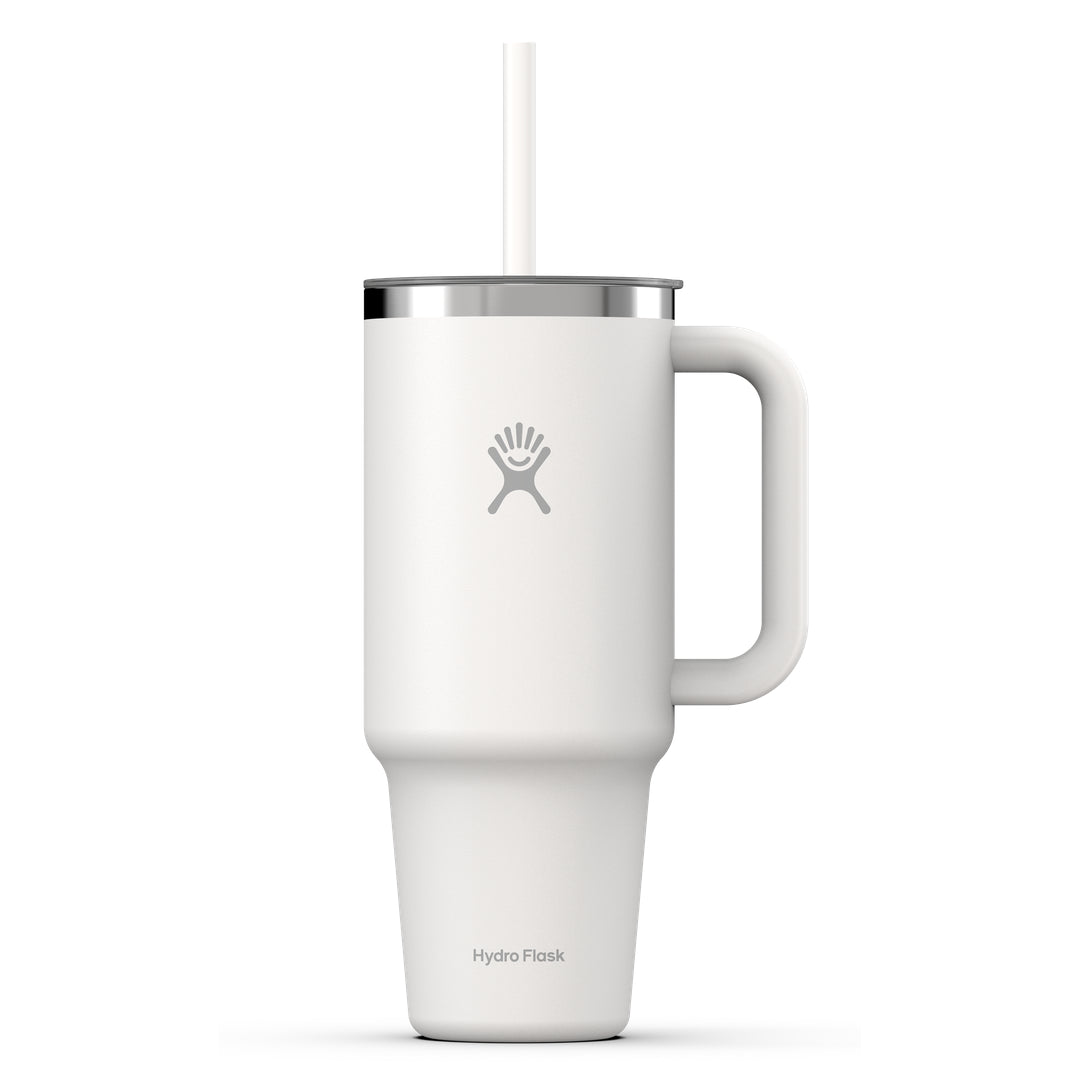 Hydro Flask HYDRO FLASK 40OZ TRAVEL TUMBLER CLEAR LID WHITE