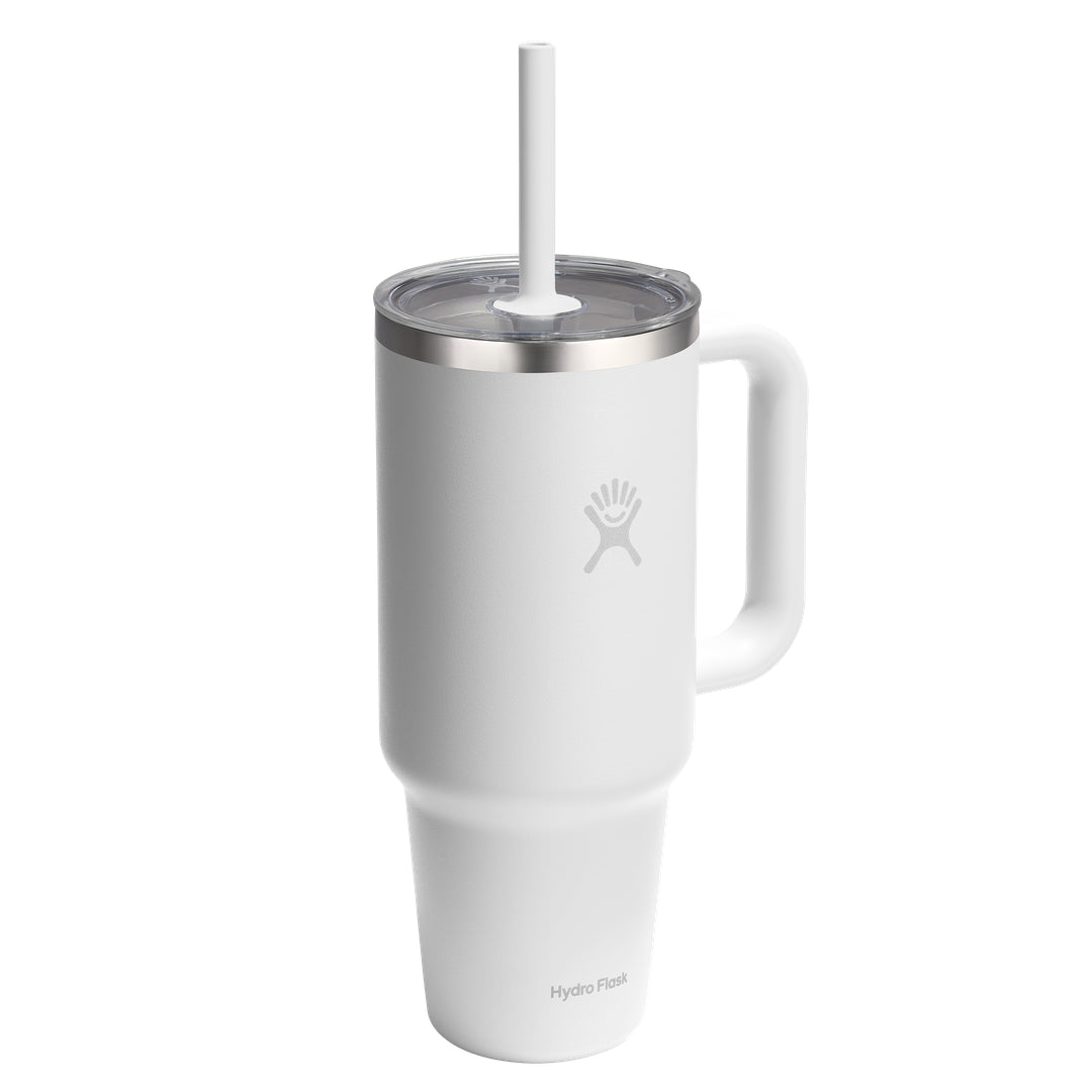 Hydro Flask HYDRO FLASK 40OZ TRAVEL TUMBLER CLEAR LID WHITE