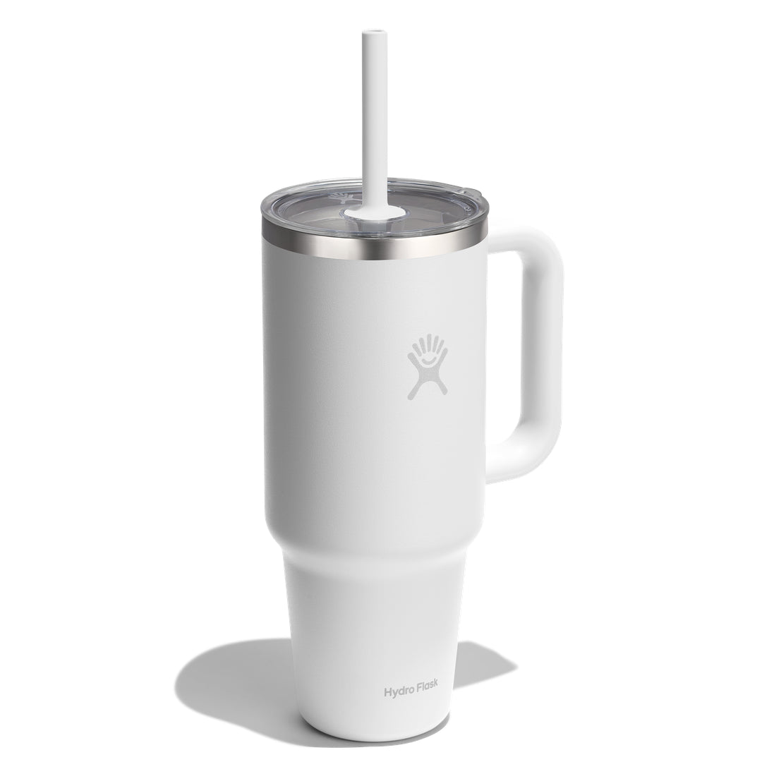 Hydro Flask HYDRO FLASK 40OZ TRAVEL TUMBLER CLEAR LID WHITE
