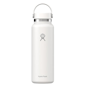 HYDRO FLASK 40OZ WIDE FLEX CAP WHITE
