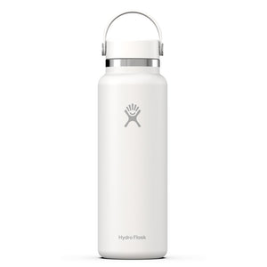 HYDRO FLASK 40OZ WIDE FLEX CAP WHITE