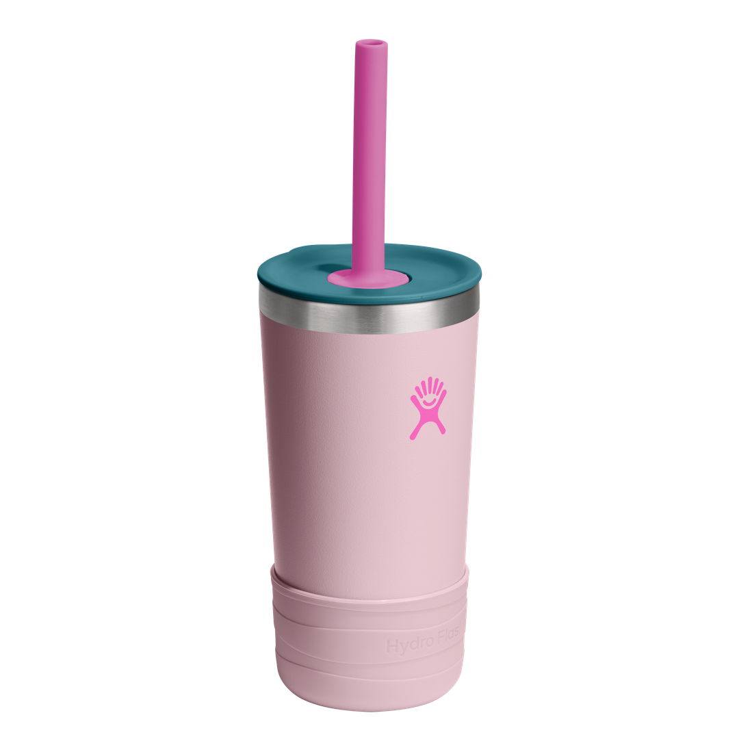 Hydro Flask 12oz Kids Tumbler Straw & Boot Blossom Pink