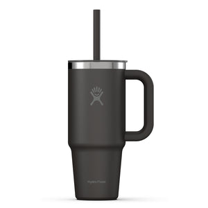 HYDRO FLASK 24OZ TRAVEL TUMBLER CLEAR LID BLACK