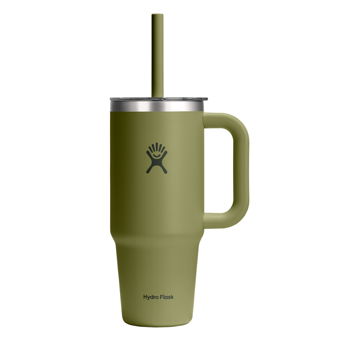 Hydro Flask 24oz Travel Tumbler Clear Lid Palmer Green
