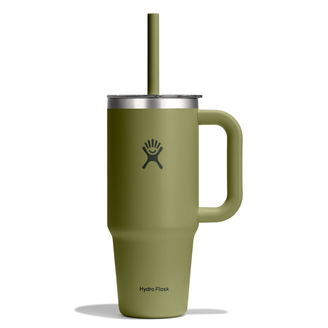 Hydro Flask 24oz Travel Tumbler Clear Lid Palmer Green