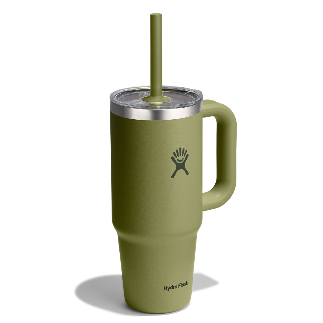 Hydro Flask 24oz Travel Tumbler Clear Lid Palmer Green