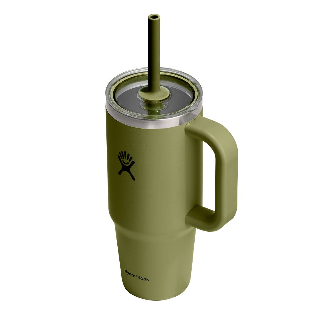 Hydro Flask 24oz Travel Tumbler Clear Lid Palmer Green