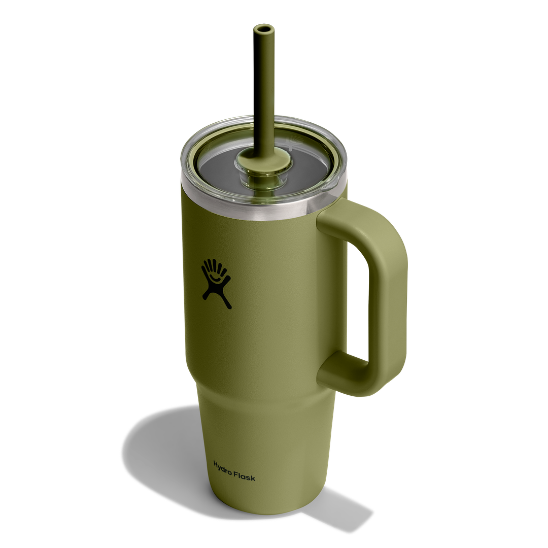 Hydro Flask 24oz Travel Tumbler Clear Lid Palmer Green
