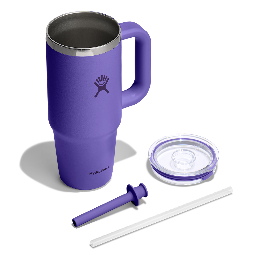 Hydro Flask 24oz Travel Tumbler Clear Lid Utopia Purple
