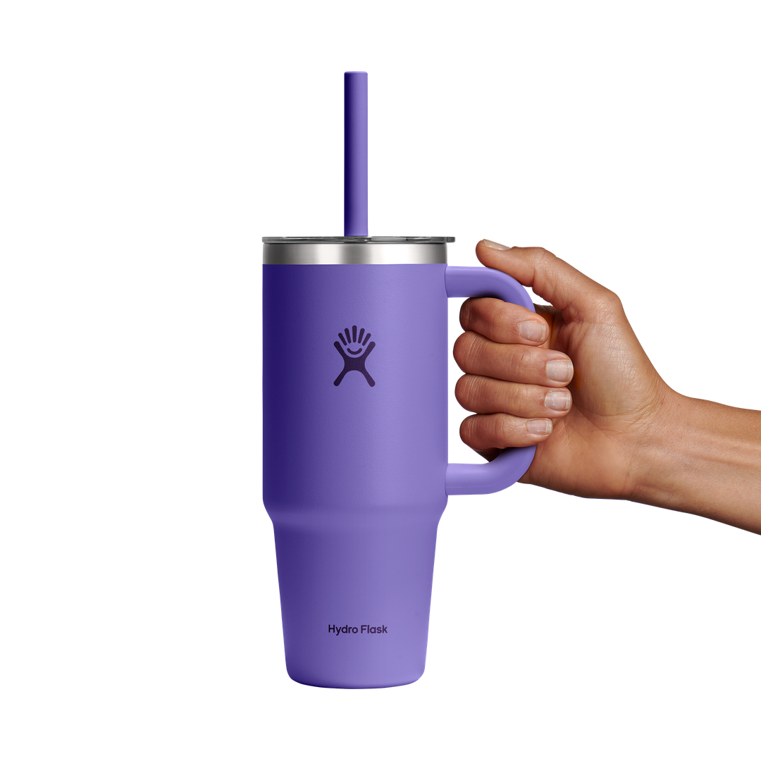 Hydro Flask 24oz Travel Tumbler Clear Lid Utopia Purple