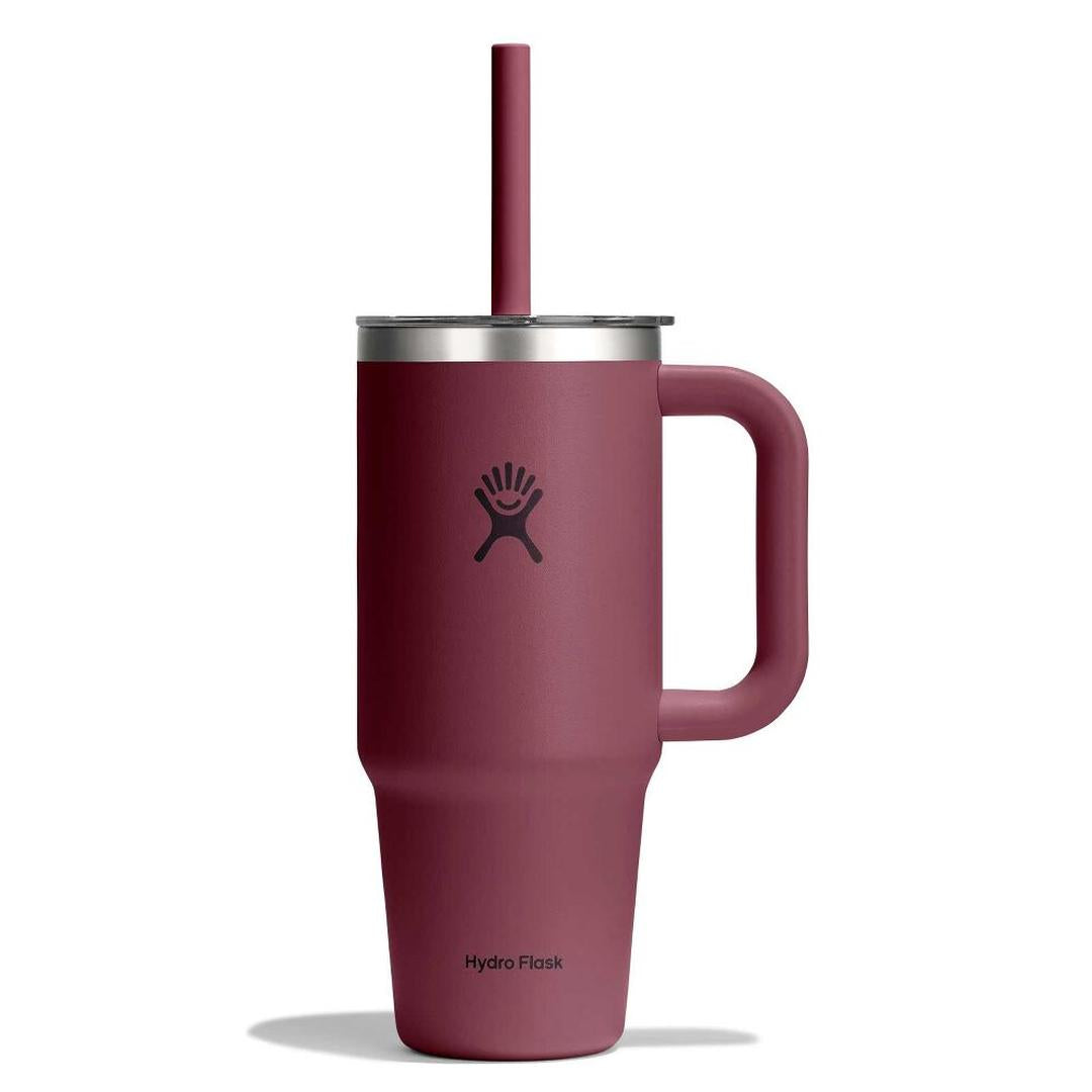 Hydro Flask 24oz Travel Tumbler Clear Lid Burgundy