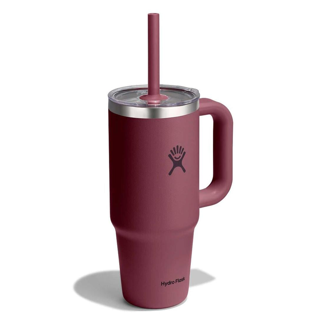 Hydro Flask 24oz Travel Tumbler Clear Lid Burgundy