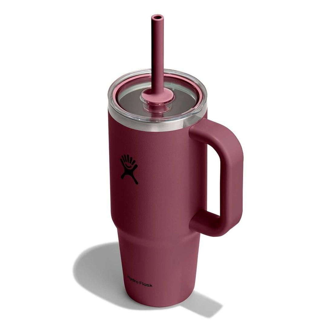 Hydro Flask 24oz Travel Tumbler Clear Lid Burgundy
