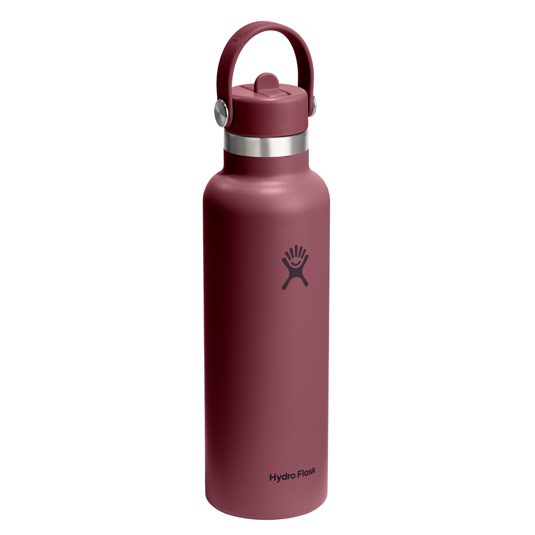 Hydro Flask 21oz Standard Flex Straw Cap Burgundy