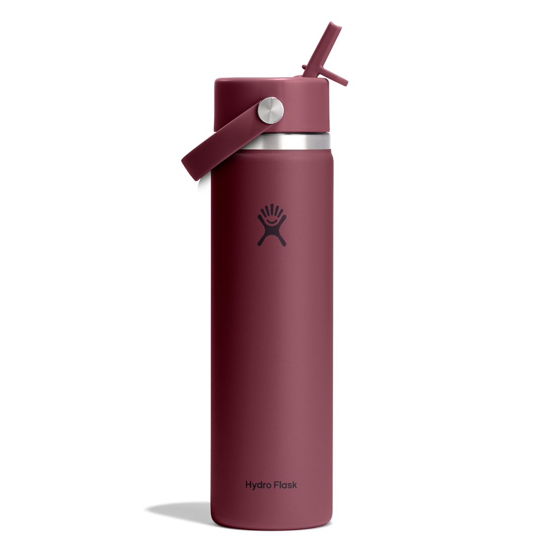 Hydro Flask 24oz Wide Flex Straw Cap Burgundy
