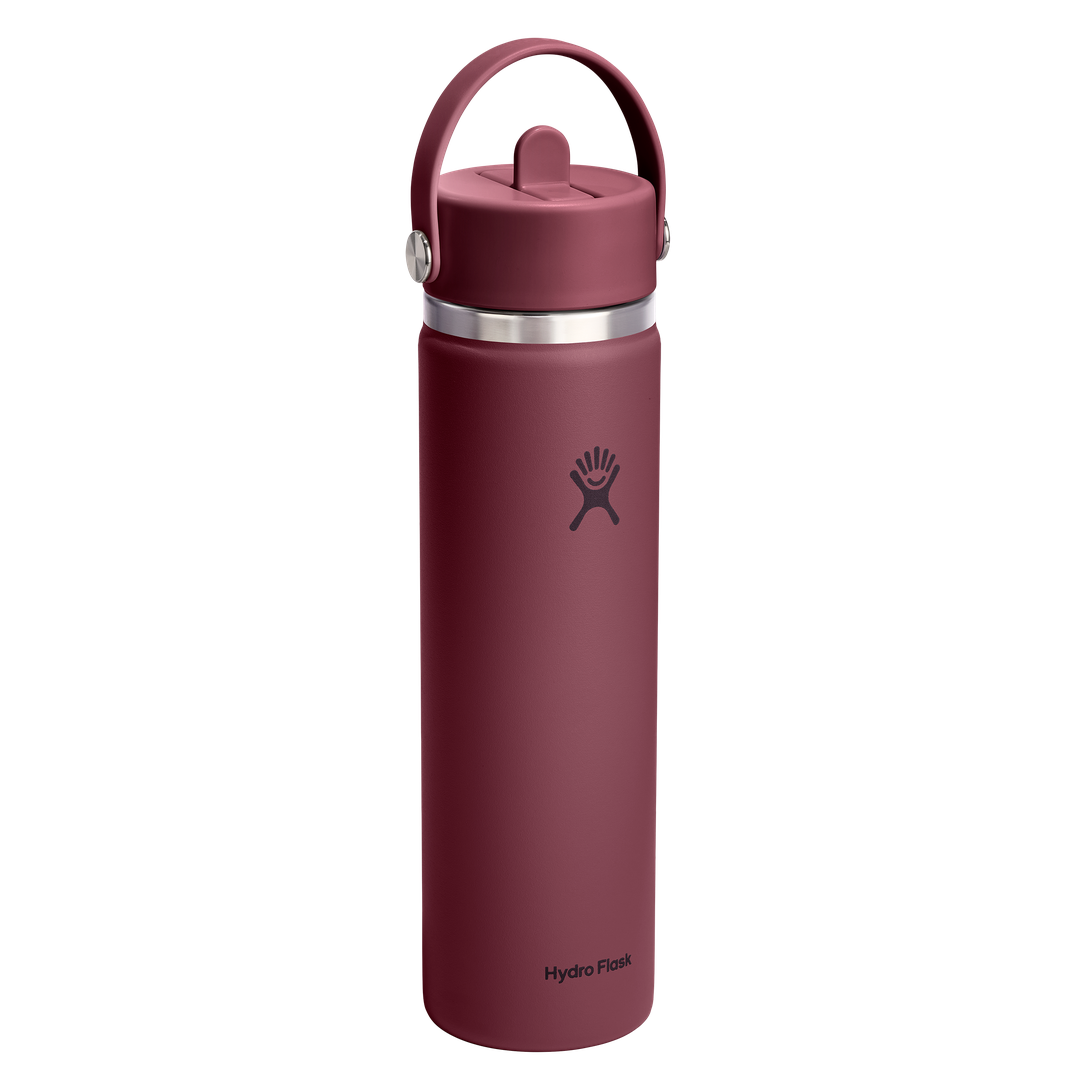 Hydro Flask 24oz Wide Flex Straw Cap Burgundy
