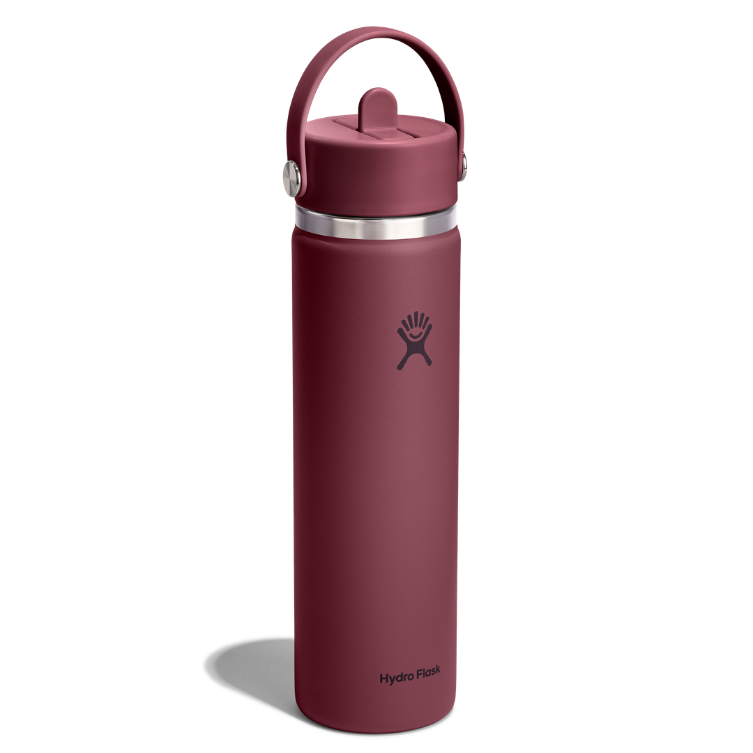 Hydro Flask 24oz Wide Flex Straw Cap Burgundy