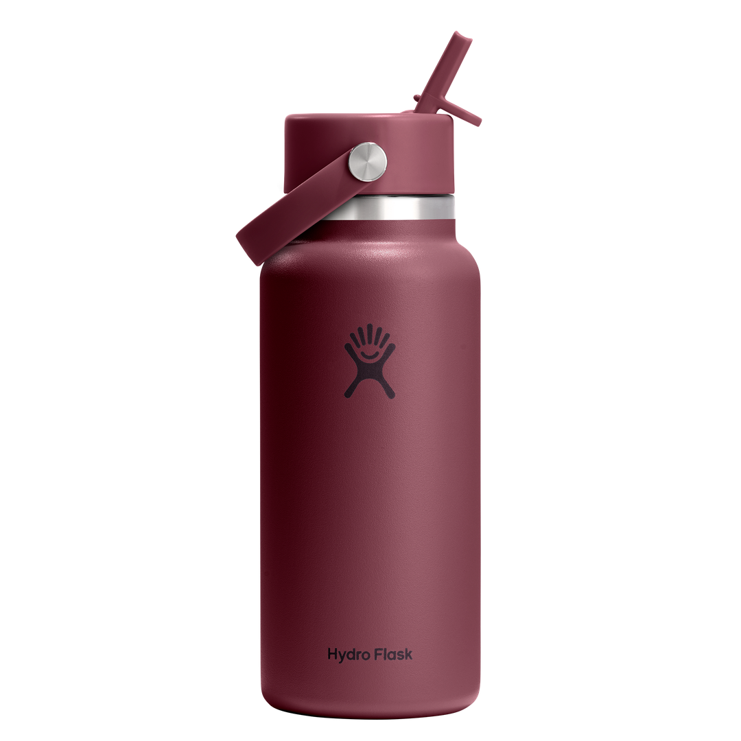 Hydro Flask 32oz Wide Flex Straw Cap Burgundy