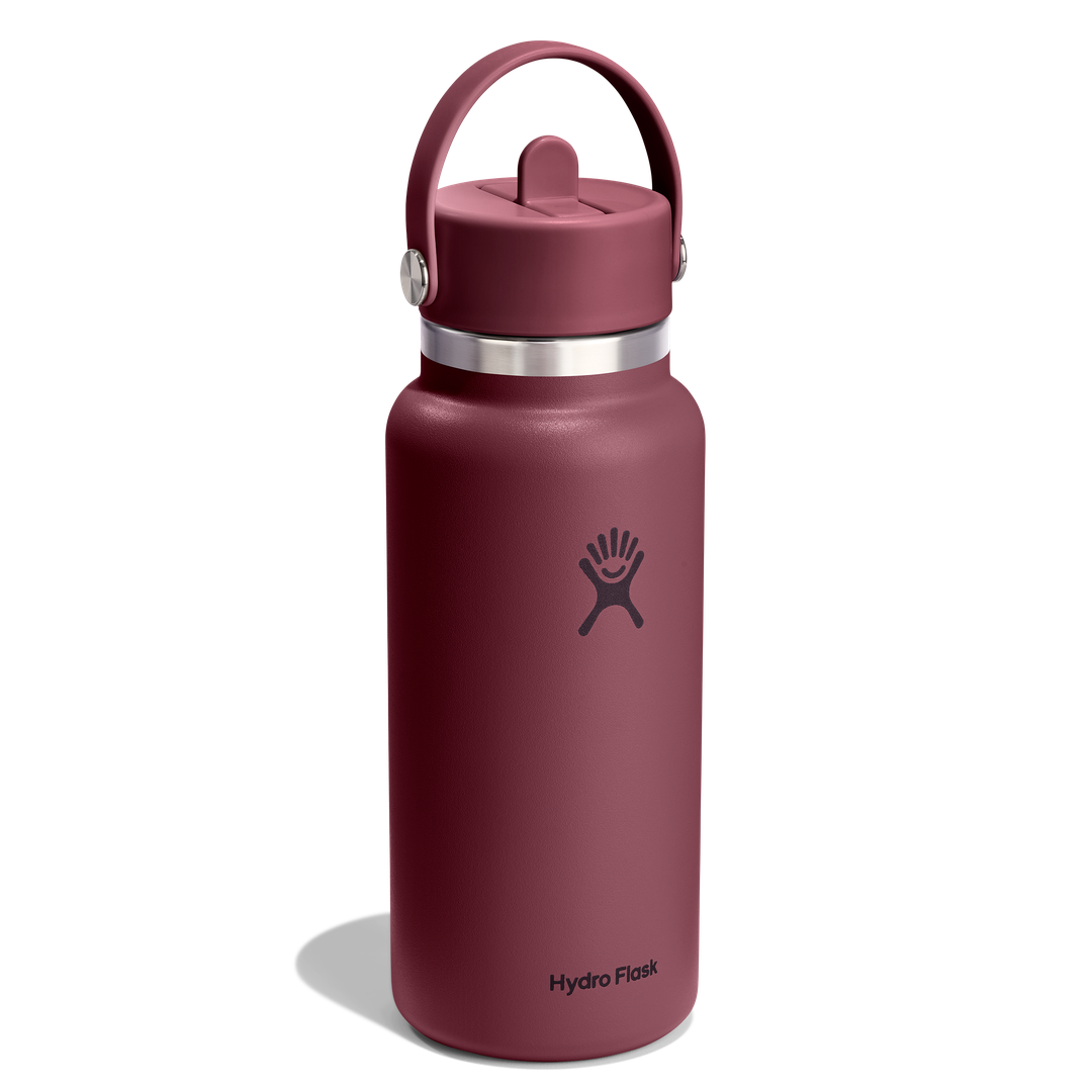 Hydro Flask 32oz Wide Flex Straw Cap Burgundy