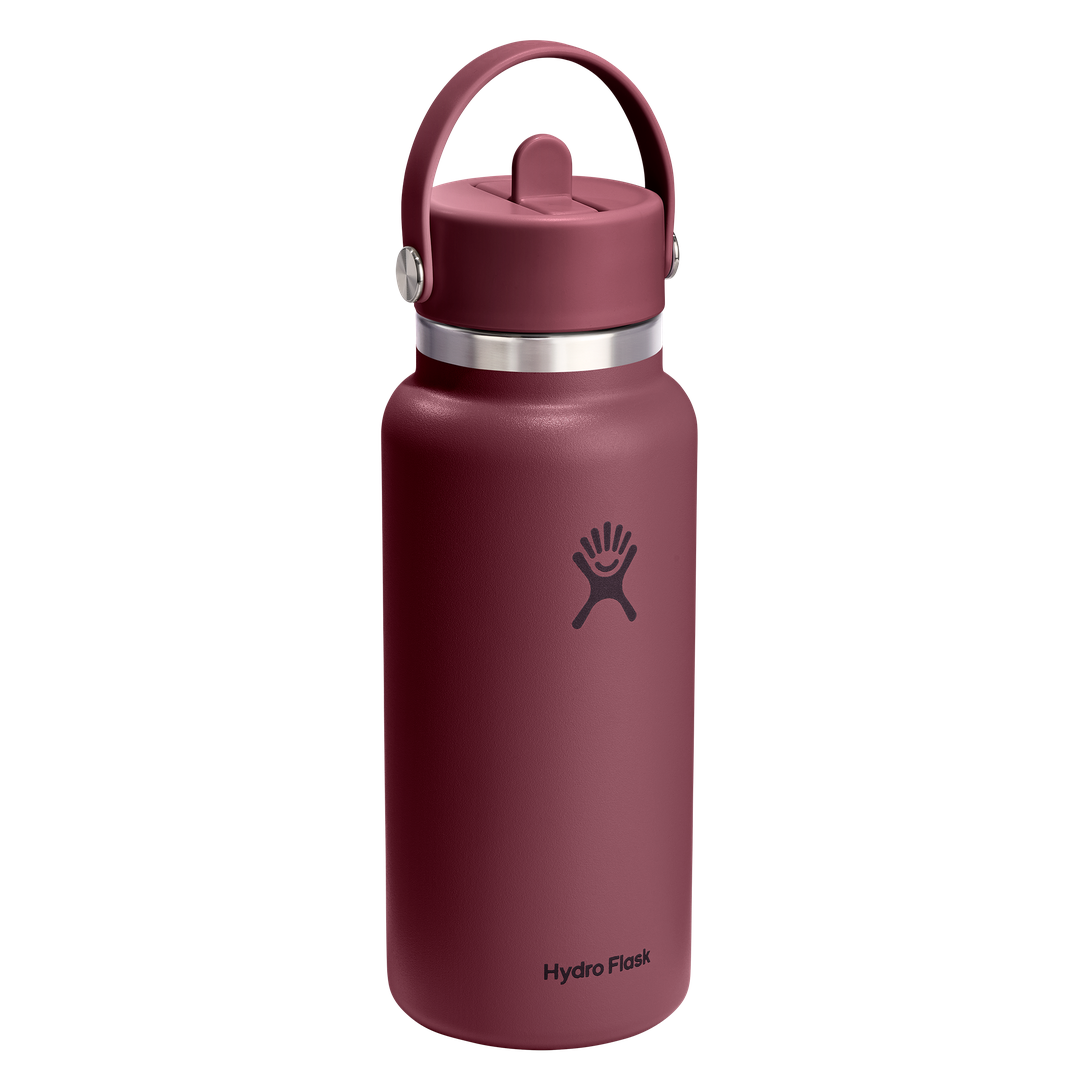 Hydro Flask 32oz Wide Flex Straw Cap Burgundy