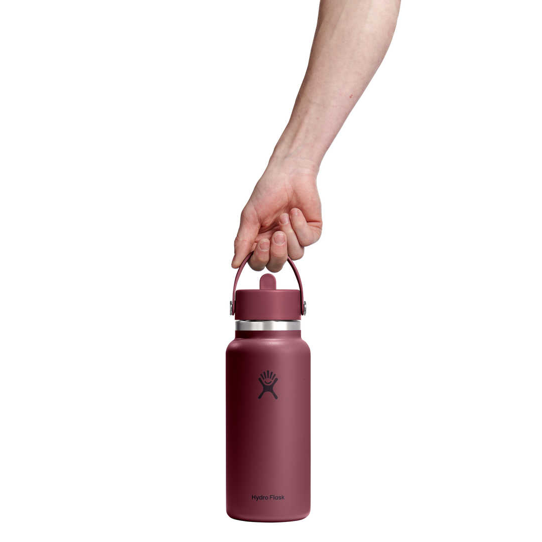 Hydro Flask 32oz Wide Flex Straw Cap Burgundy