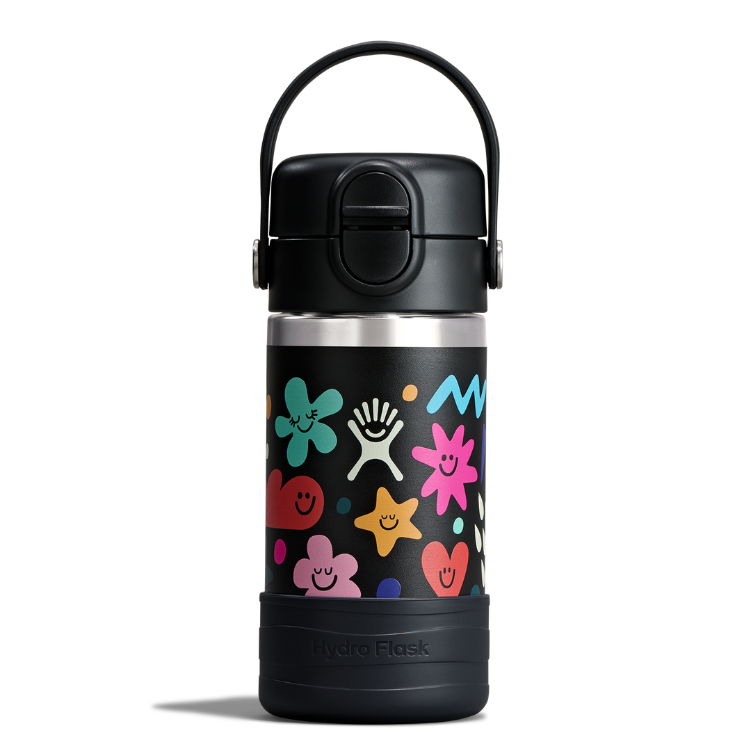 Hydro Flask HYDRO FLASK 12OZ WIDE COVERED CAP AND BOOT DAYDREAM BLACK