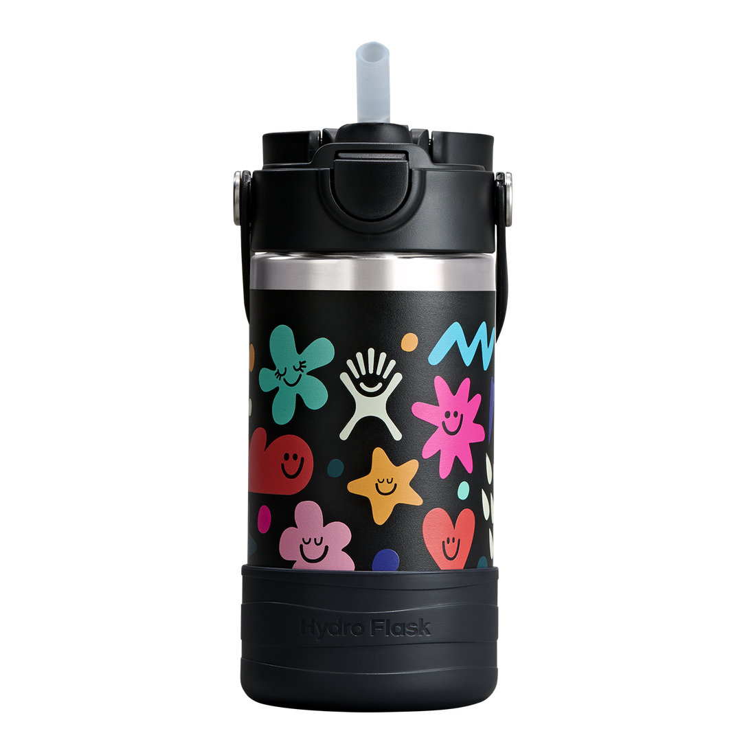 Hydro Flask HYDRO FLASK 12OZ WIDE COVERED CAP AND BOOT DAYDREAM BLACK