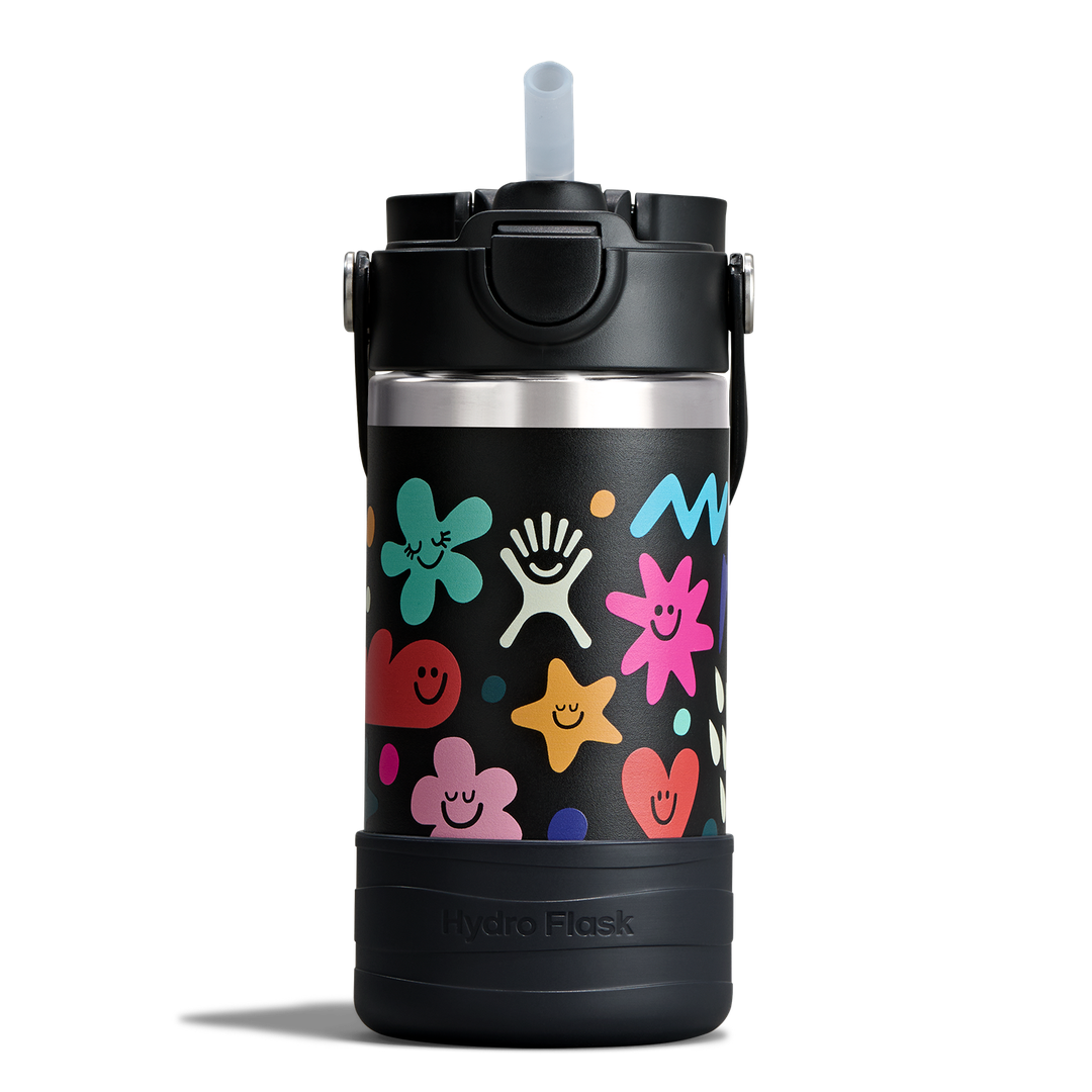 Hydro Flask HYDRO FLASK 12OZ WIDE COVERED CAP AND BOOT DAYDREAM BLACK