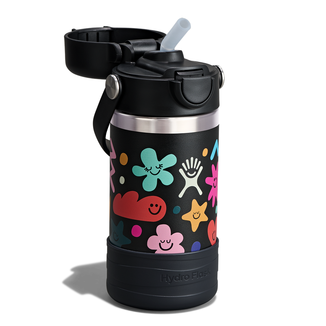 Hydro Flask HYDRO FLASK 12OZ WIDE COVERED CAP AND BOOT DAYDREAM BLACK