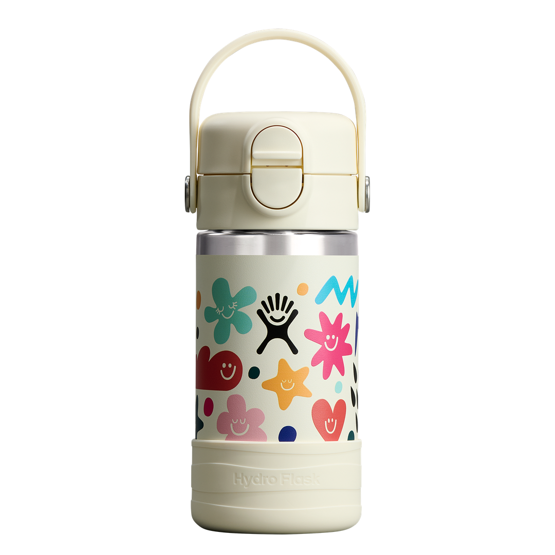 Hydro Flask HYDRO FLASK 12OZ WIDE COVERED CAP AND BOOT DAYDREAM WHITE
